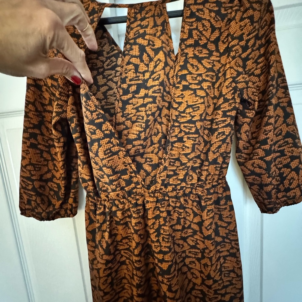 BeBop Autumn Patterned Long Sleeve Dress - Picture 5 of 5